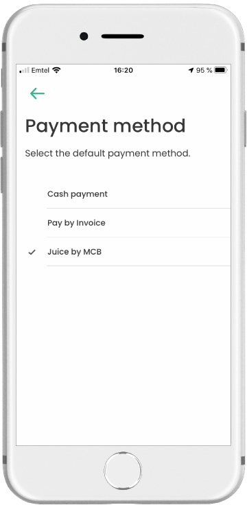 Same-day Delivery Payment Methods Screenshot